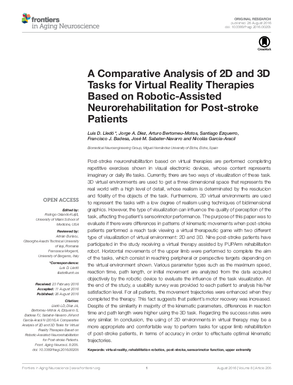 (PDF) A Comparative Analysis of 2D and 3D Tasks for Virtual Reality ...