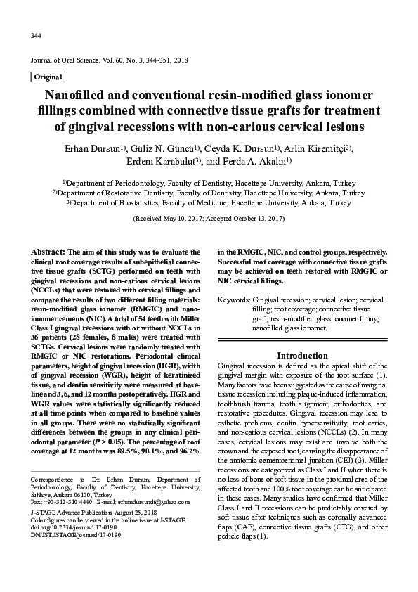(PDF) Nanofilled and conventional resinmodified glass ionomer fillings combined with connective