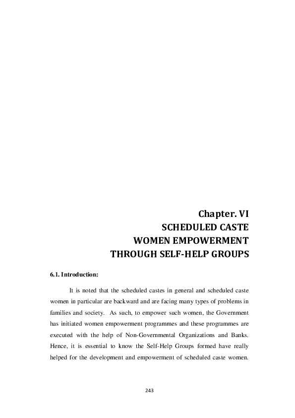 (PDF) Women Empowerment through Self Help Groups
