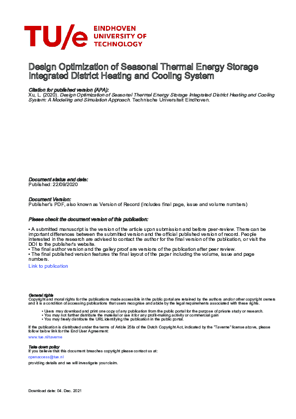 (PDF) Design Optimization of Seasonal Thermal Energy Storage Integrated ...