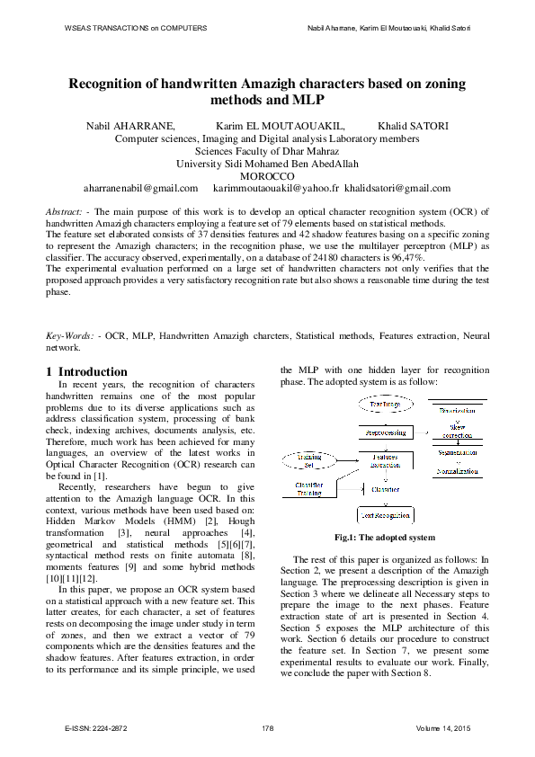 (PDF) Recognition of handwritten Amazigh characters based on zoning ...