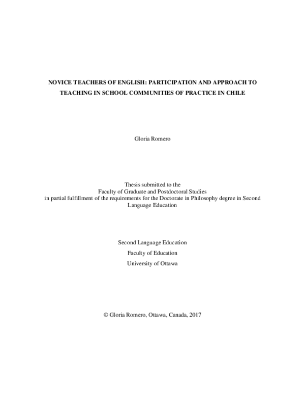 (PDF) Novice Teachers of English: Participation and Approach to ...