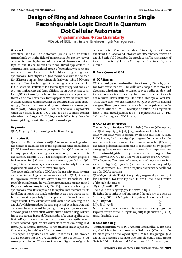 (PDF) Design of Ring and Johnson Counter in a Single Reconfigurable ...