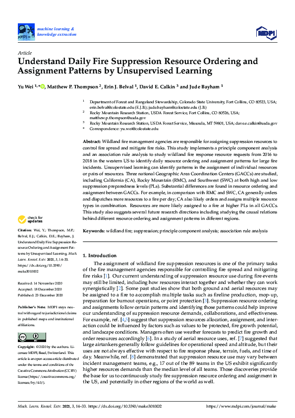 (PDF) Understand Daily Fire Suppression Resource Ordering and ...