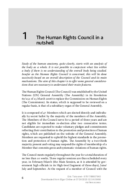 (PDF) The Human Rights Council in a nutshell