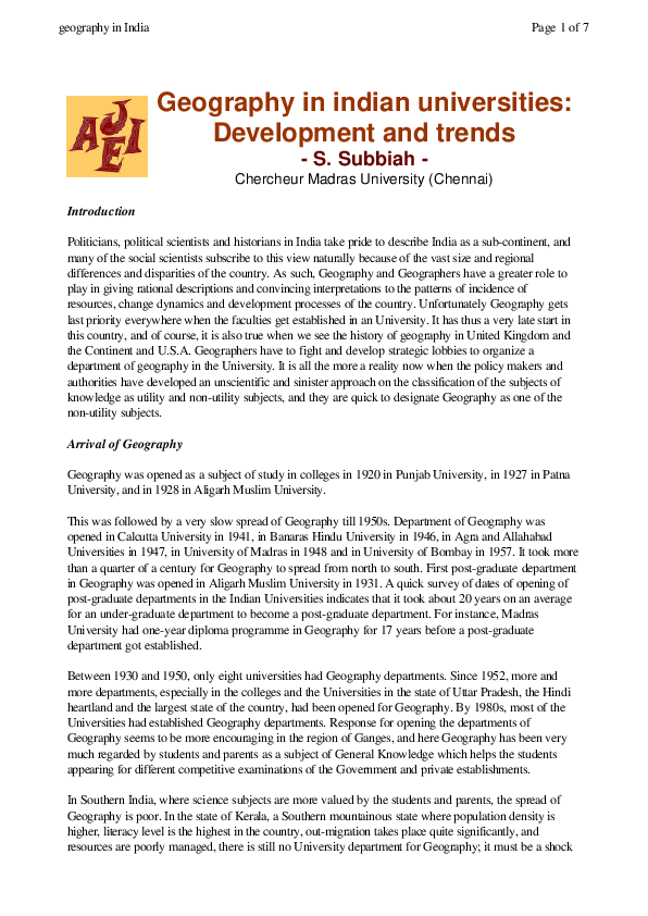 (PDF) Geography of India Prithvish Nag Academia.edu