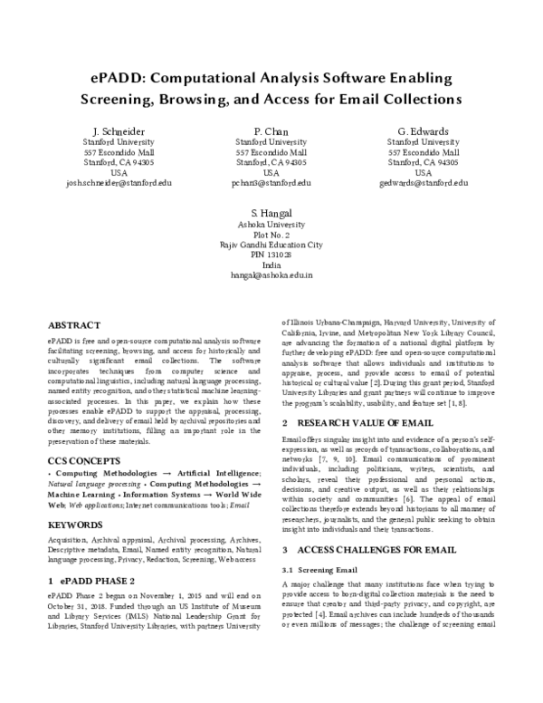 (PDF) ePADD: Computational analysis software enabling screening ...