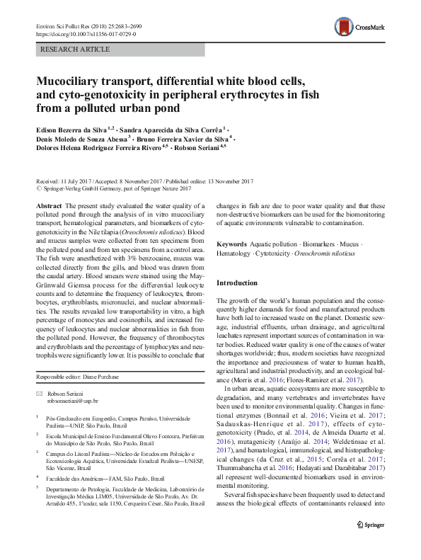 (PDF) Mucociliary transport, differential white blood cells, and cyto ...
