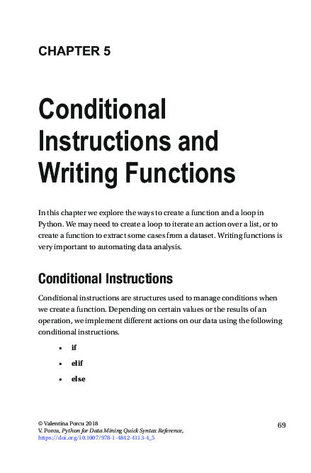(PDF) Conditional Instructions and Writing Functions