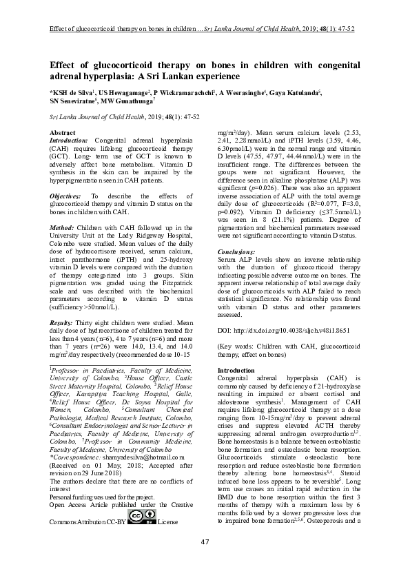 (PDF) Effect of glucocorticoid therapy on bones in children with ...