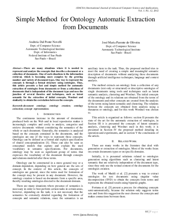 (PDF) Simple Method for Ontology Automatic Extraction from Documents