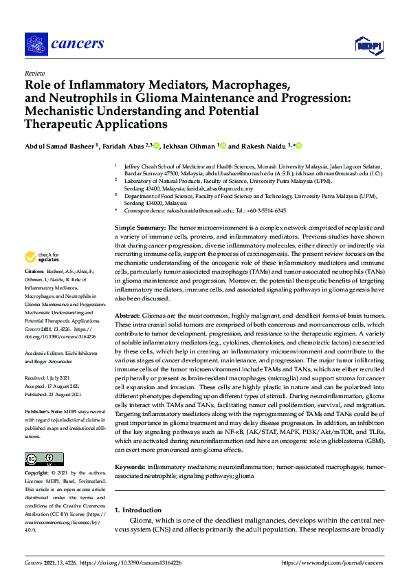 (PDF) Role of Inflammatory Mediators, Macrophages, and Neutrophils in ...