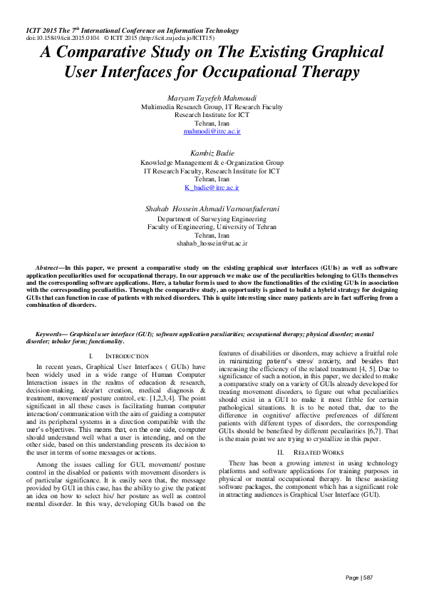 (PDF) A Comparative Study on The Existing Graphical User Interfaces for ...