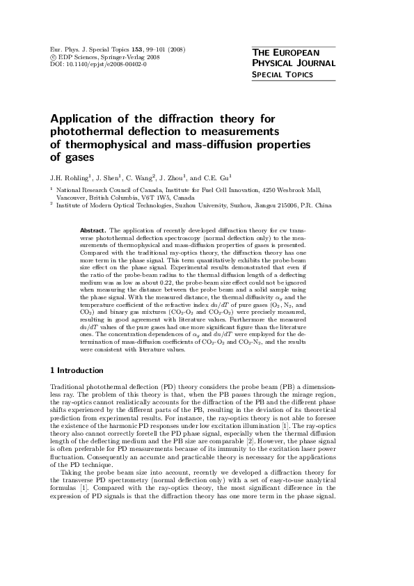 (PDF) Application of the diffraction theory for photothermal deflection ...