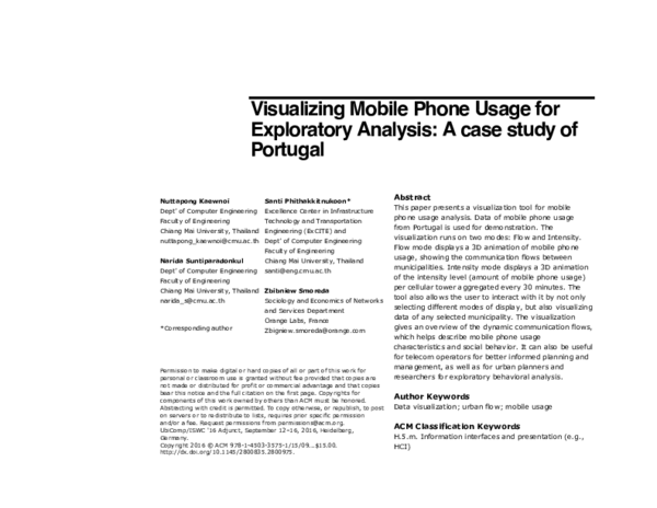 (PDF) Visualizing mobile phone usage for exploratory analysis
