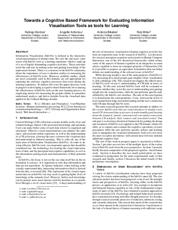 (PDF) Towards a Cognitive Based Framework for Evaluating Information ...