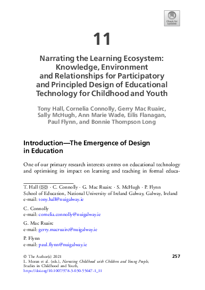 (PDF) Narrating the Learning Ecosystem: Knowledge, Environment and ...