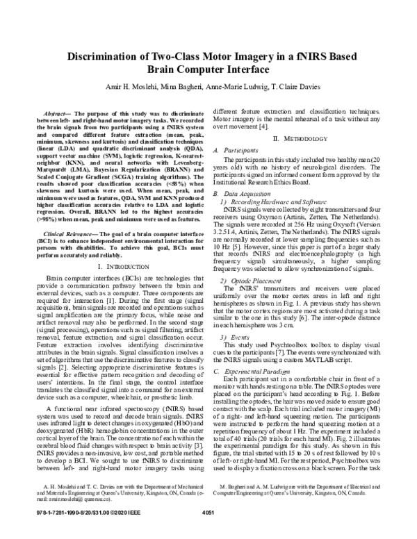 (PDF) Discrimination of Two-Class Motor Imagery in a fNIRS Based Brain ...