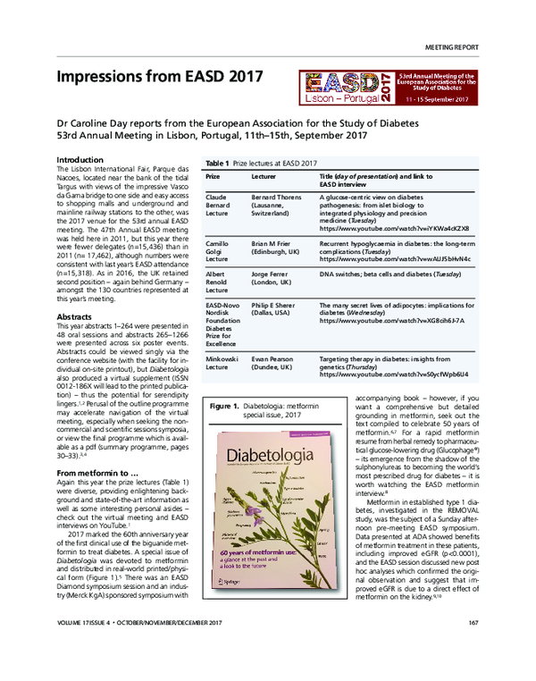 (PDF) Impressions from EASD 2017