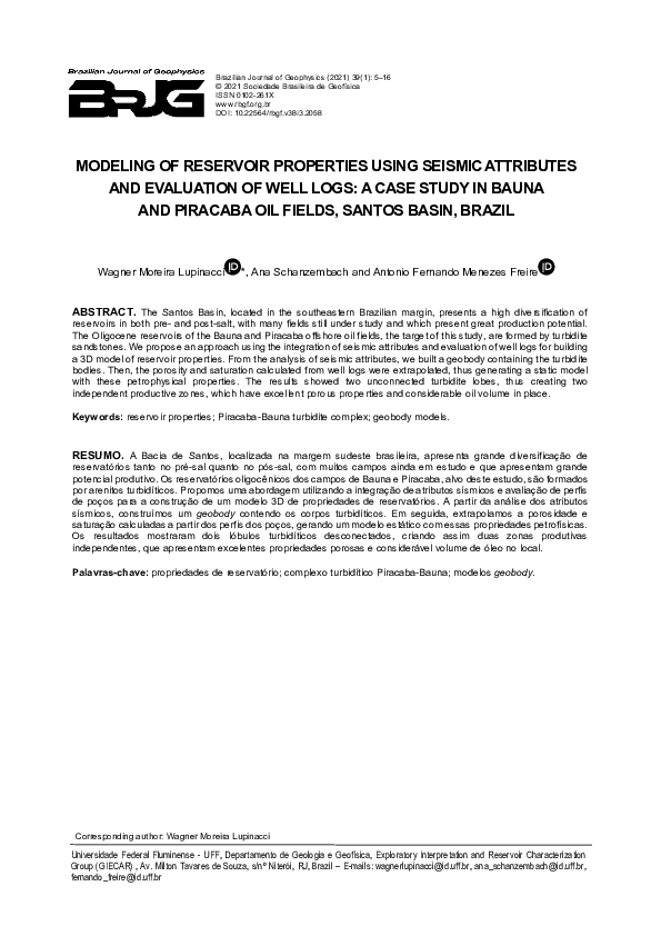 (PDF) Modeling of reservoir properties using seismic attributes and ...
