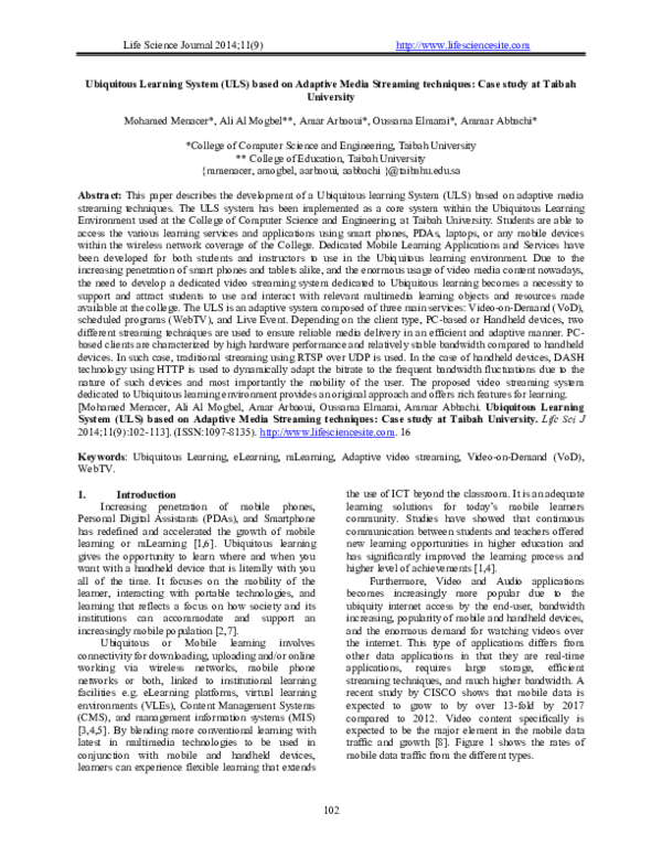 (PDF) Ubiquitous Learning System (ULS) based on Adaptive Media ...