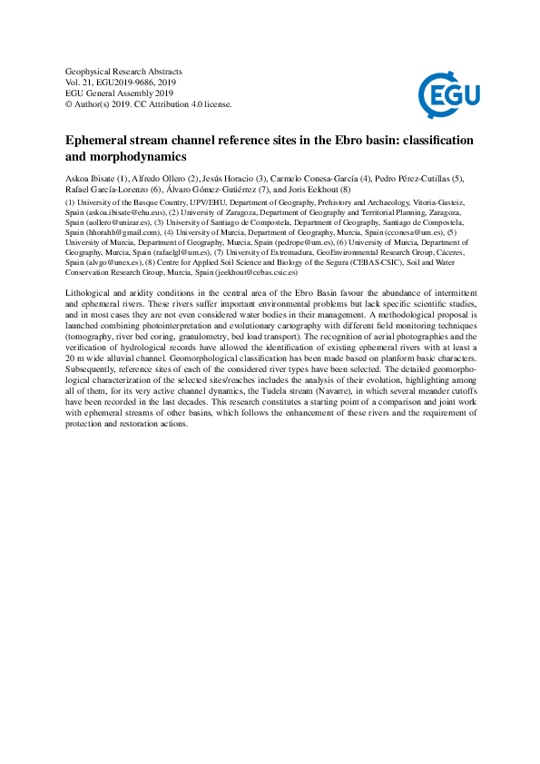 (PDF) Ephemeral stream channel reference sites in the Ebro basin ...