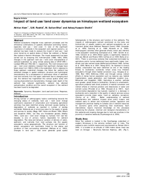 (PDF) Impact of land use/land cover dynamics on himalayan wetland ecosystem
