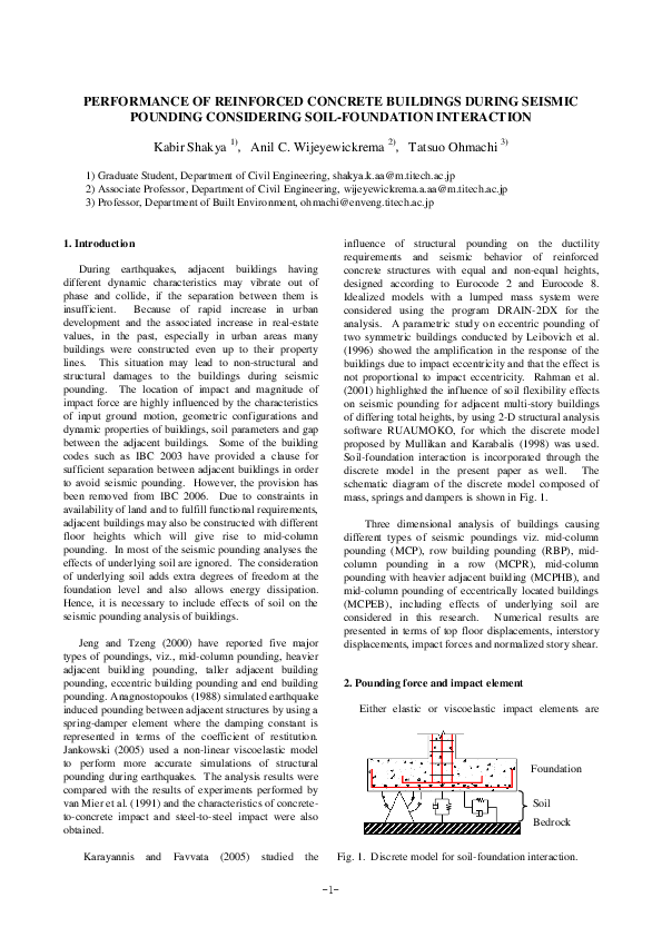 (PDF) Performance of reinforced concrete buildings during seismic ...