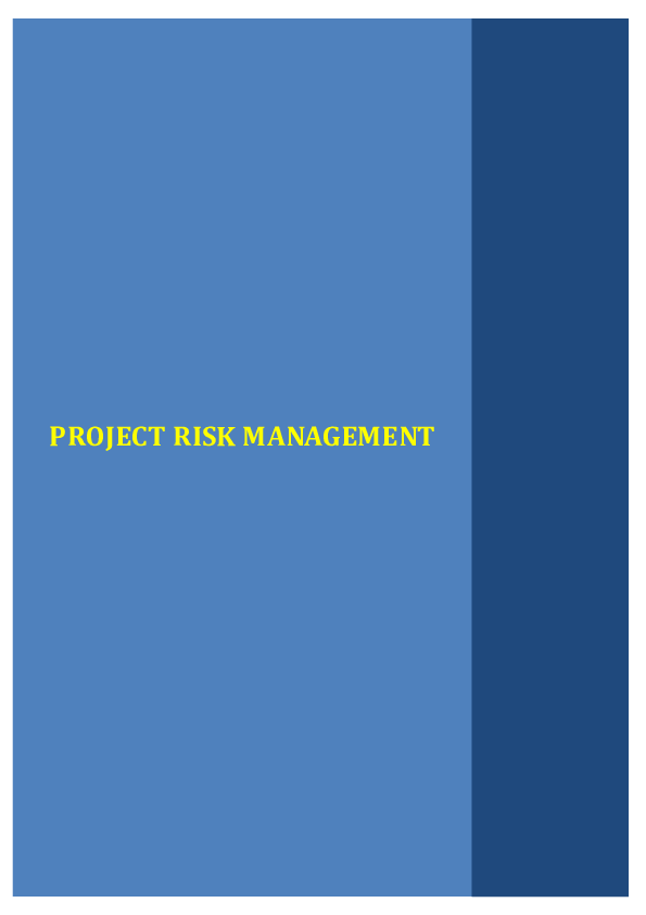 (PDF) Project Risk Management Training Manual | TAHER AMMAR - Academia.edu