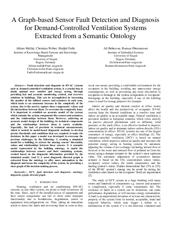 (PDF) A Graph-Based Sensor Fault Detection and Diagnosis for Demand ...
