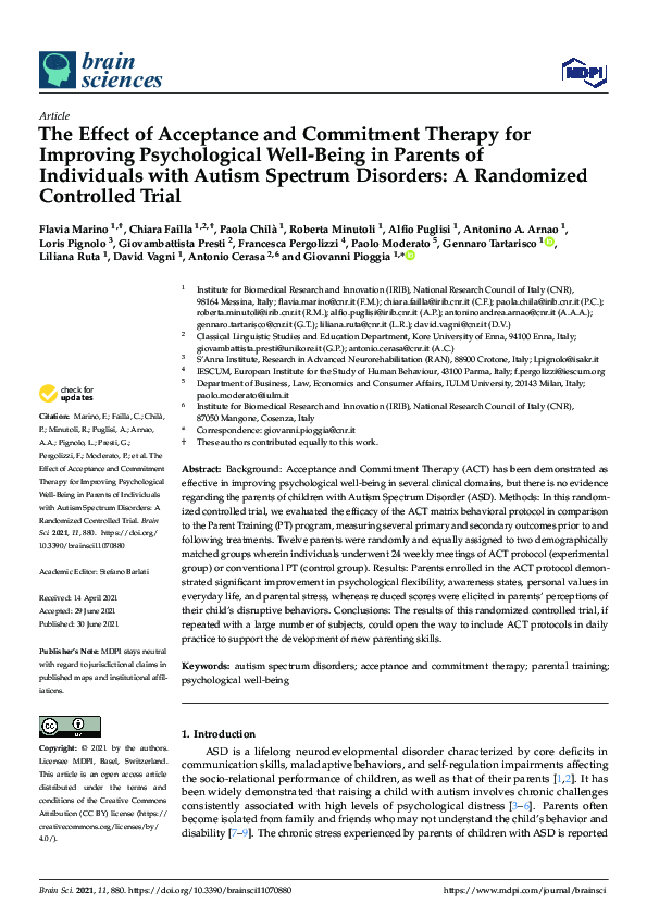 (PDF) The Effect of Acceptance and Commitment Therapy for Improving ...