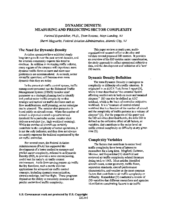 (PDF) Dynamic density: measuring and predicting sector complexity [ATC]
