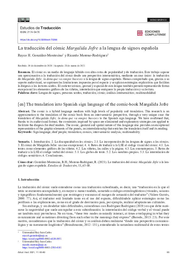  PDF La Traducci n Del C mic Margalida Jofre A La Lengua De Signos 