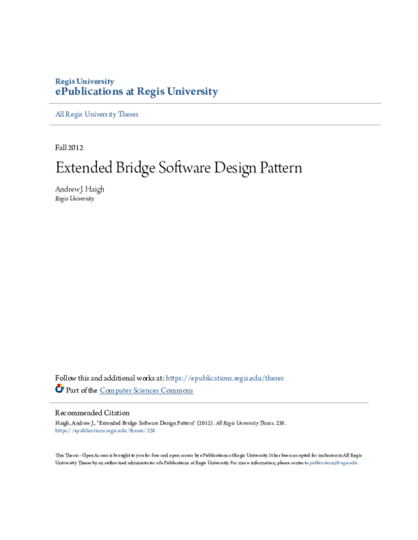 (PDF) Extended Bridge Software Design Pattern