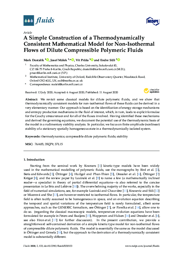 (PDF) A Simple Construction of a Thermodynamically Consistent ...
