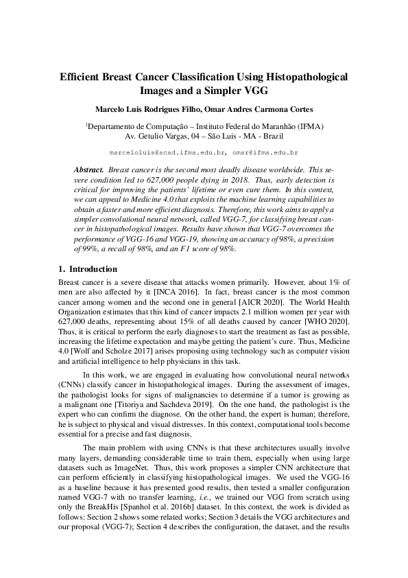 (PDF) Efficient Breast Cancer Classification Using Histopathological ...
