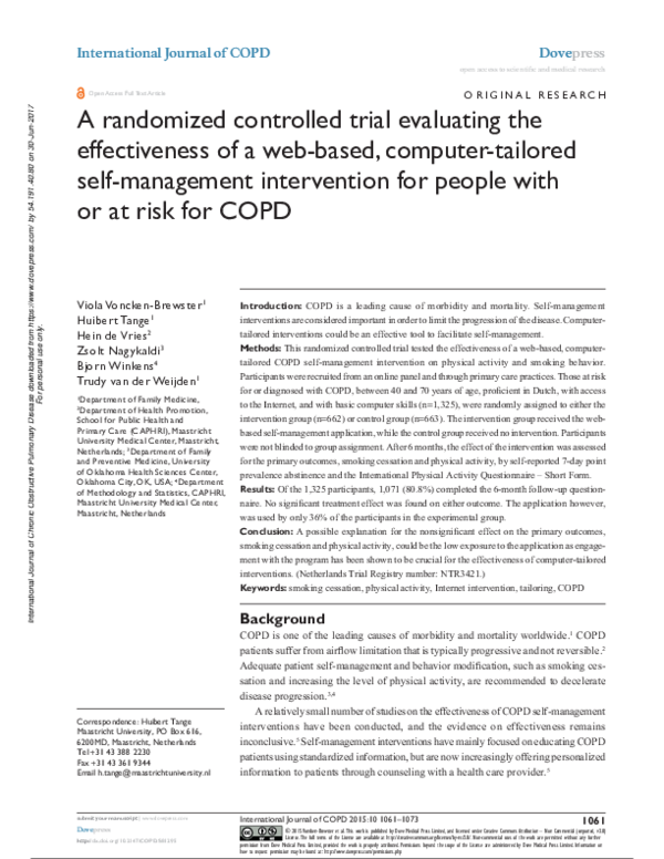 (PDF) A randomized controlled trial evaluating the effectiveness of a ...