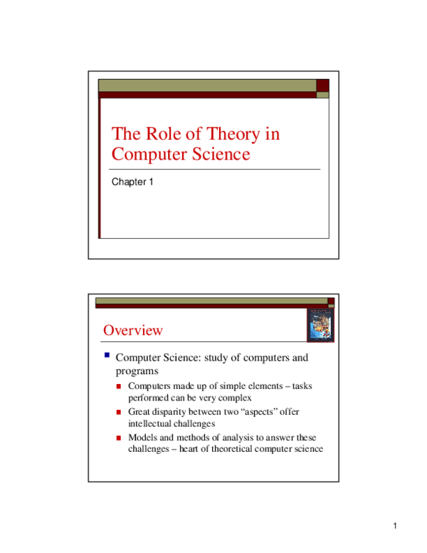(PDF) The Role of Theory in Computer Science