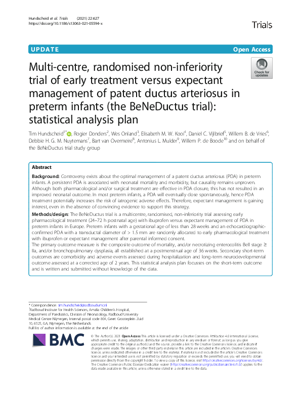 Pdf Multi Centre Randomised Non Inferiority Trial Of Early Treatment
