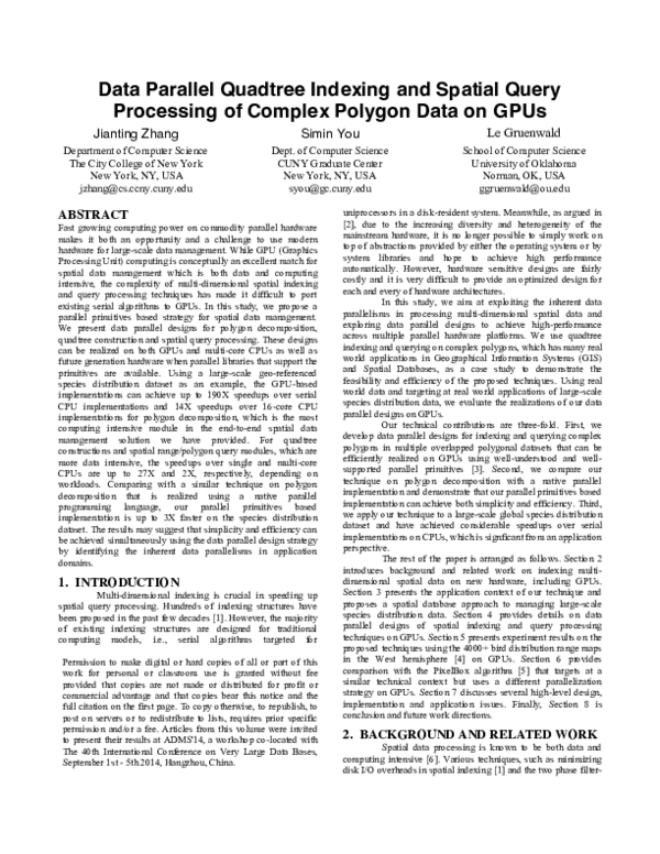 (PDF) Data Parallel Quadtree Indexing and Spatial Query Processing of ...