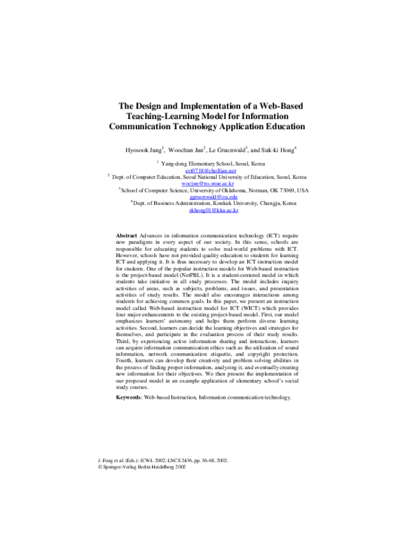 (PDF) The Design and Implementation of a Web-Based Teaching-Learning ...