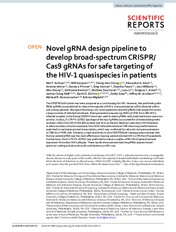 (PDF) Novel gRNA design pipeline to develop broad-spectrum CRISPR/Cas9 ...