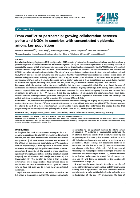 (PDF) From conflict to partnership: growing collaboration between ...