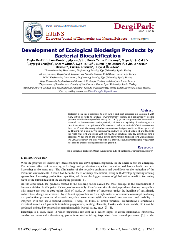 (PDF) Development of Ecological Biodesign Products by Bacterial ...