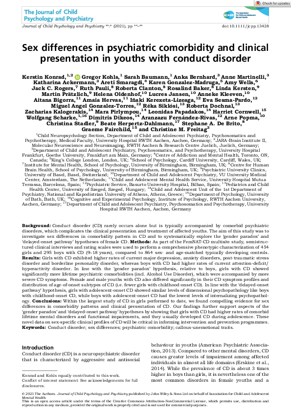 (PDF) Sex differences in psychiatric comorbidity and clinical ...
