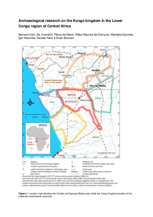 (PDF) Archaeological research on the Kongo kingdom in the Lower Congo ...