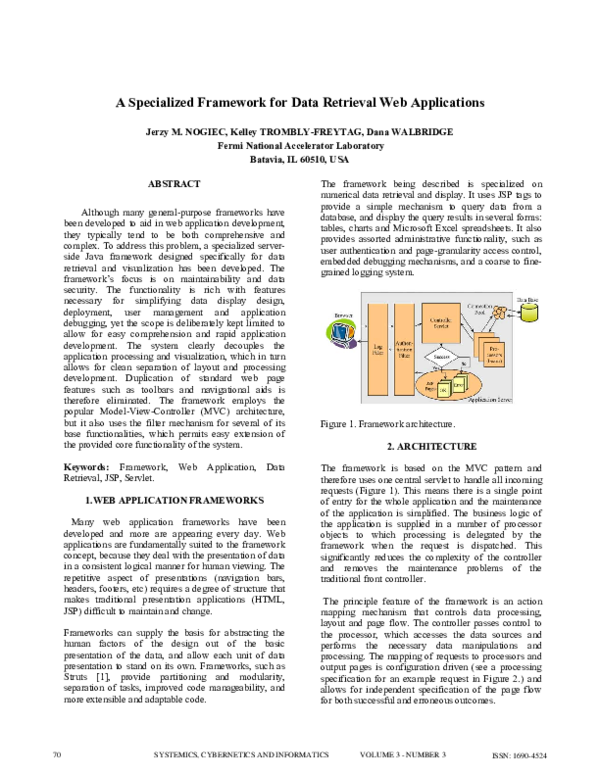 (PDF) A specialized framework for data retrieval Web applications