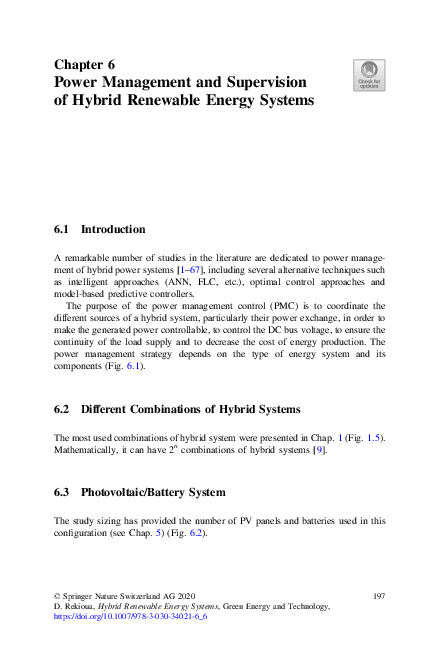 (PDF) Power Management and Supervision of Hybrid Renewable Energy Systems