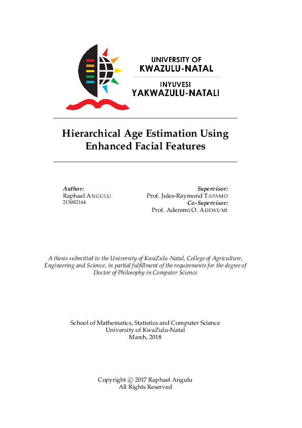 (PDF) Hierarchical age estimation using enhanced facial features