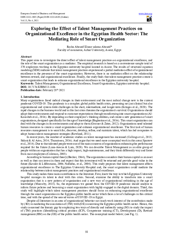 (PDF) Exploring the Effect of Talent Management Practices on ...
